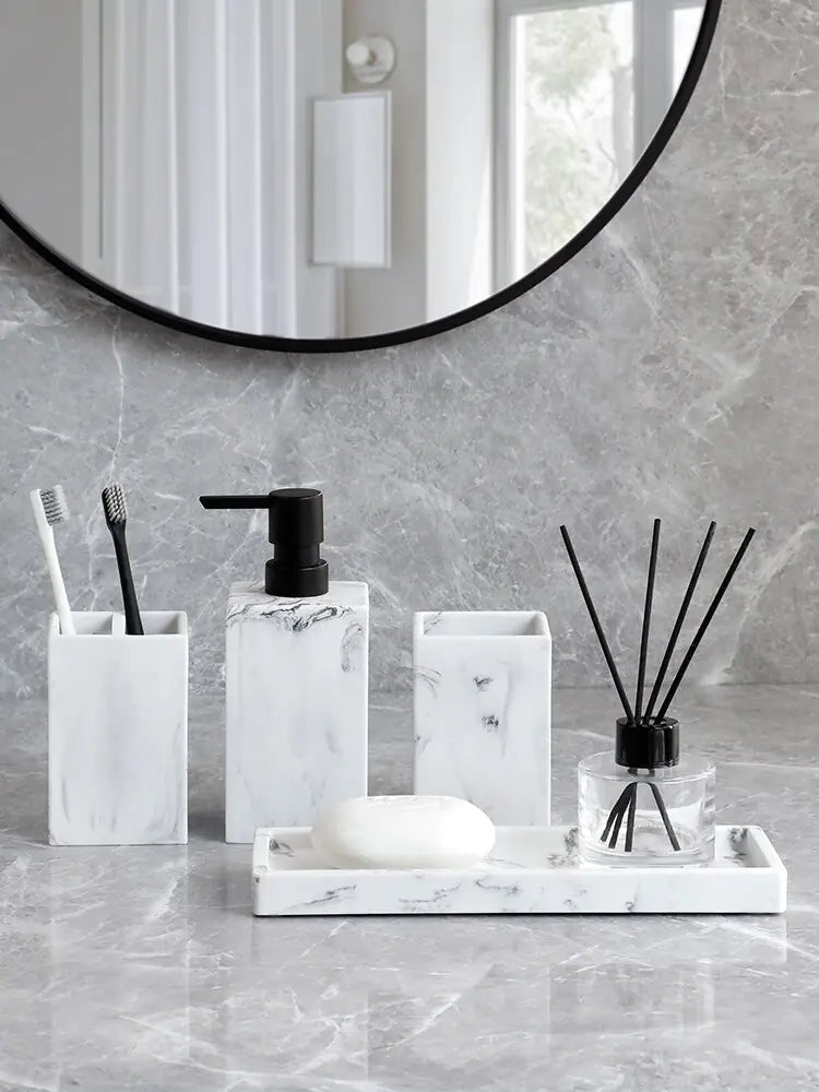 Marble Pattern Accessories Set