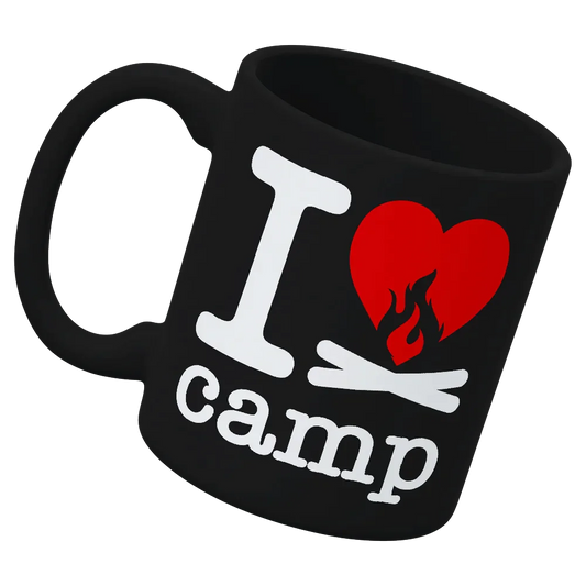 I Love Camp White Coffee Mug